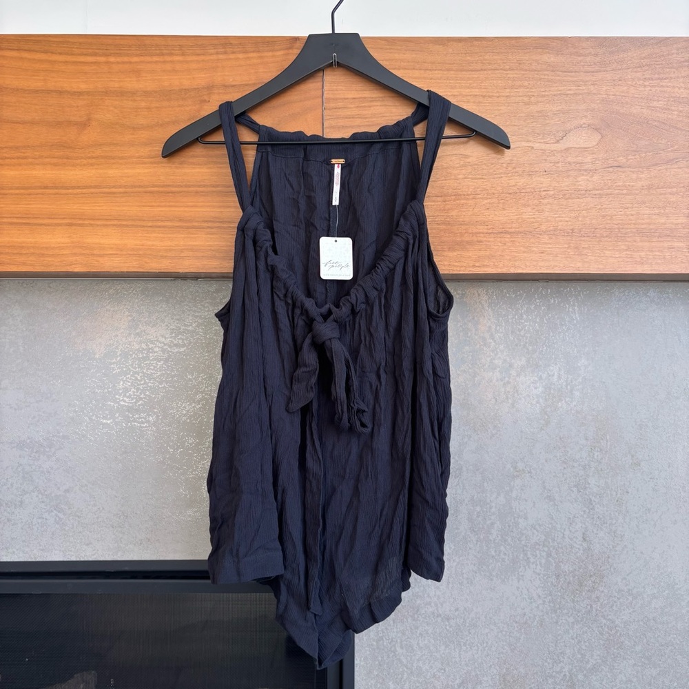 NWT Free People Black Mini Romper, Size M
